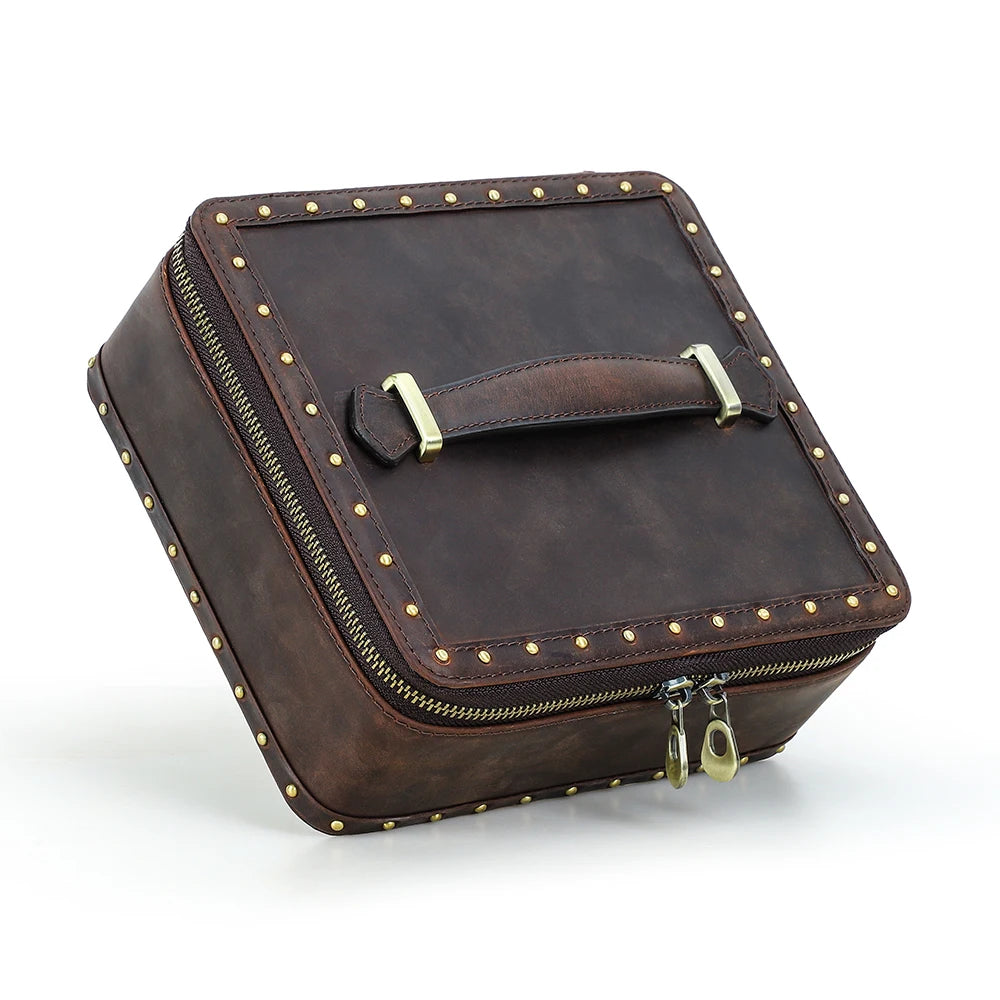 Premium Leather Watch Travel Vault